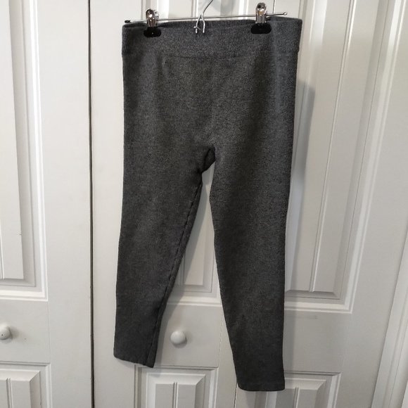 Thick dark gray fleece lined leggings warm - Picture 1 of 11
